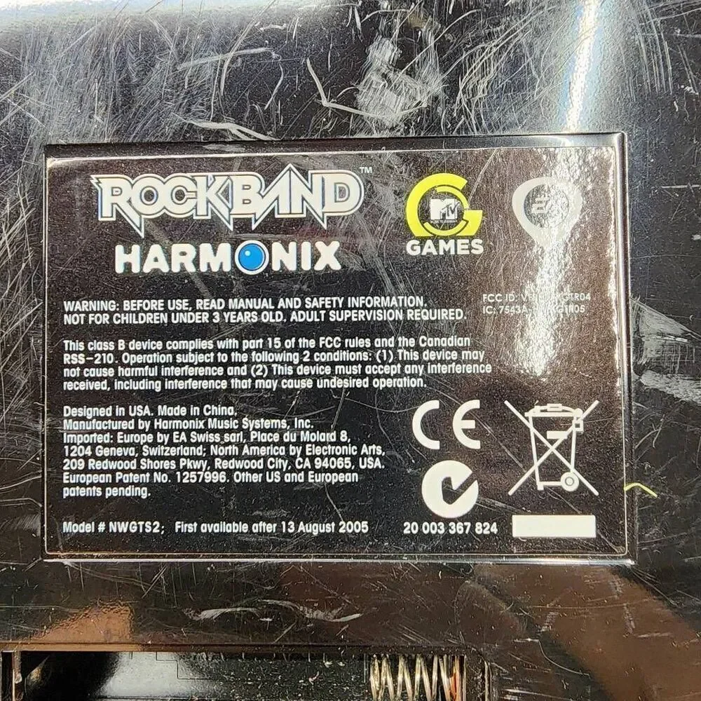 Rock Band Fender Stratocaster Harmonix NWGTS2 Wii Guitar Parts Not Tested